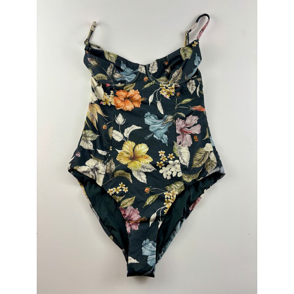 Onia Floral One Piece Swimsuit Women Size Unknown Underwire Adjustable Straps